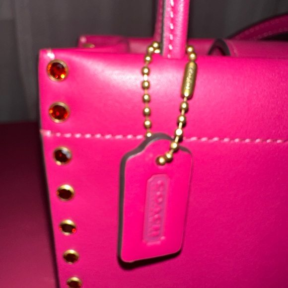 COACH Mini Cashin Tote With Crystal Rivets - Picture 7 of 12